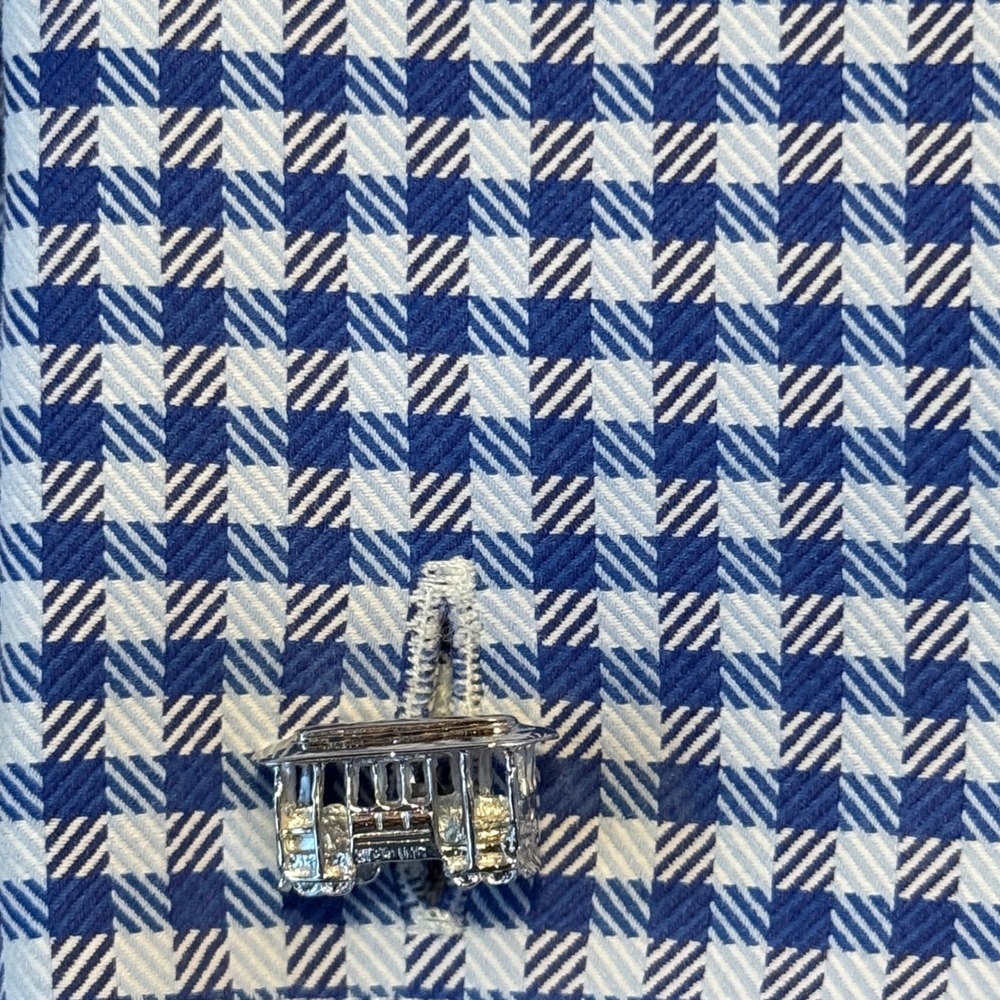 Mens Cufflinks Sterling Silver 925 | San Francisco Cable Car Trolley